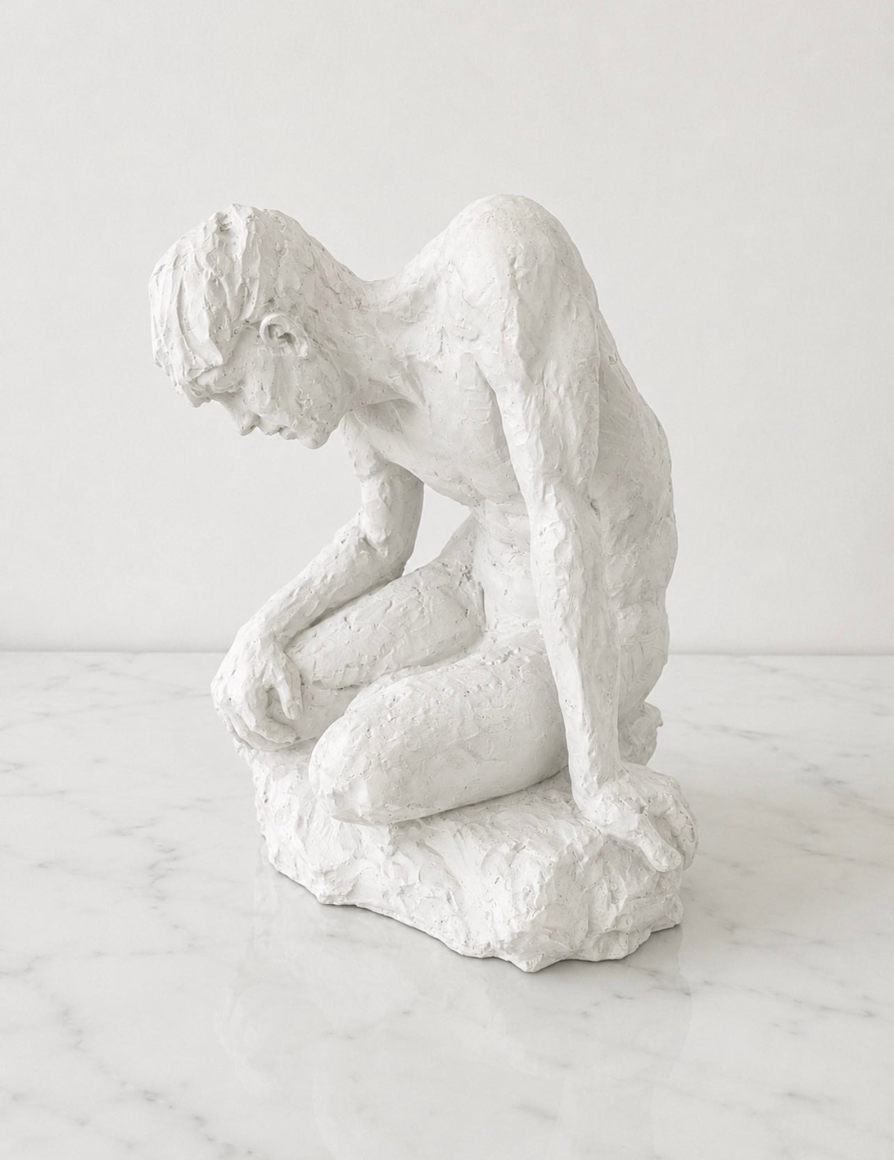 Sara Myers “Narcissus” Plaster Figurative Sculpture