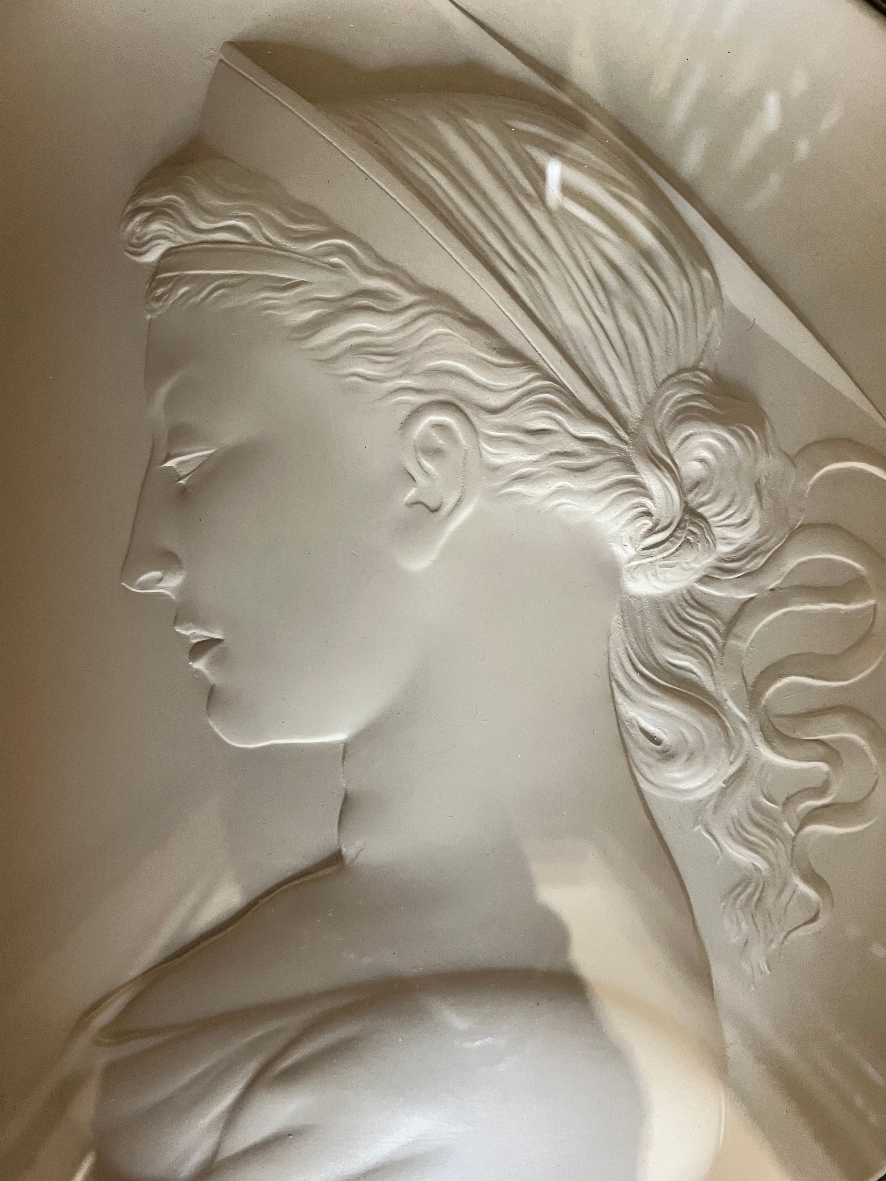 Early 20th Century Plaster Plaque of St.Helena After Desiderio da Settignano