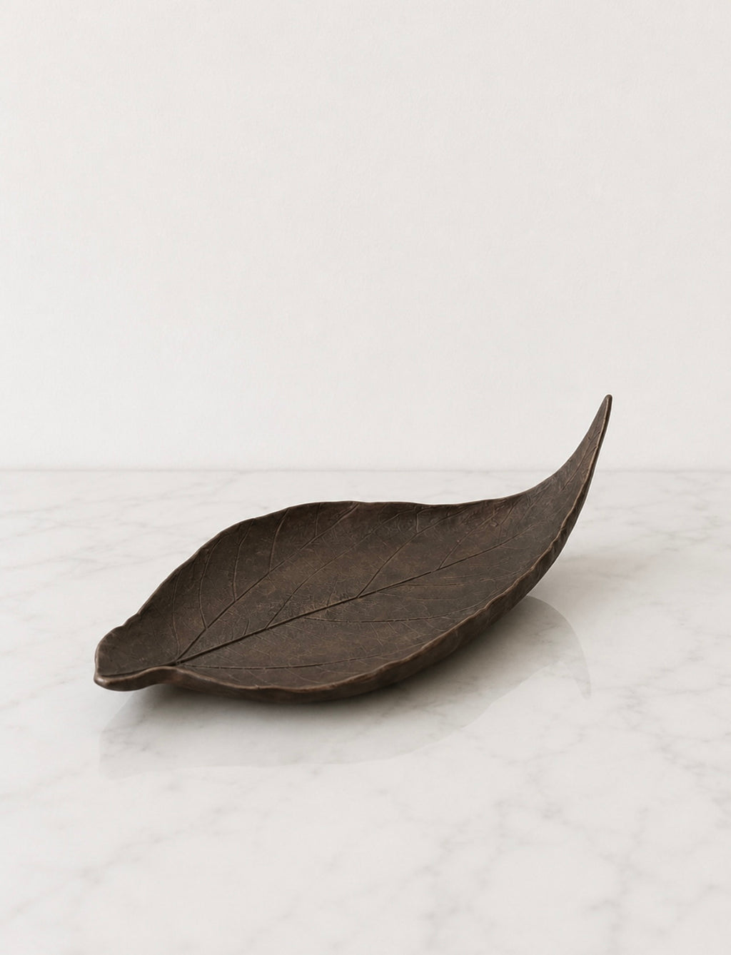 Bronze Leaf Dish By Denis Mathews