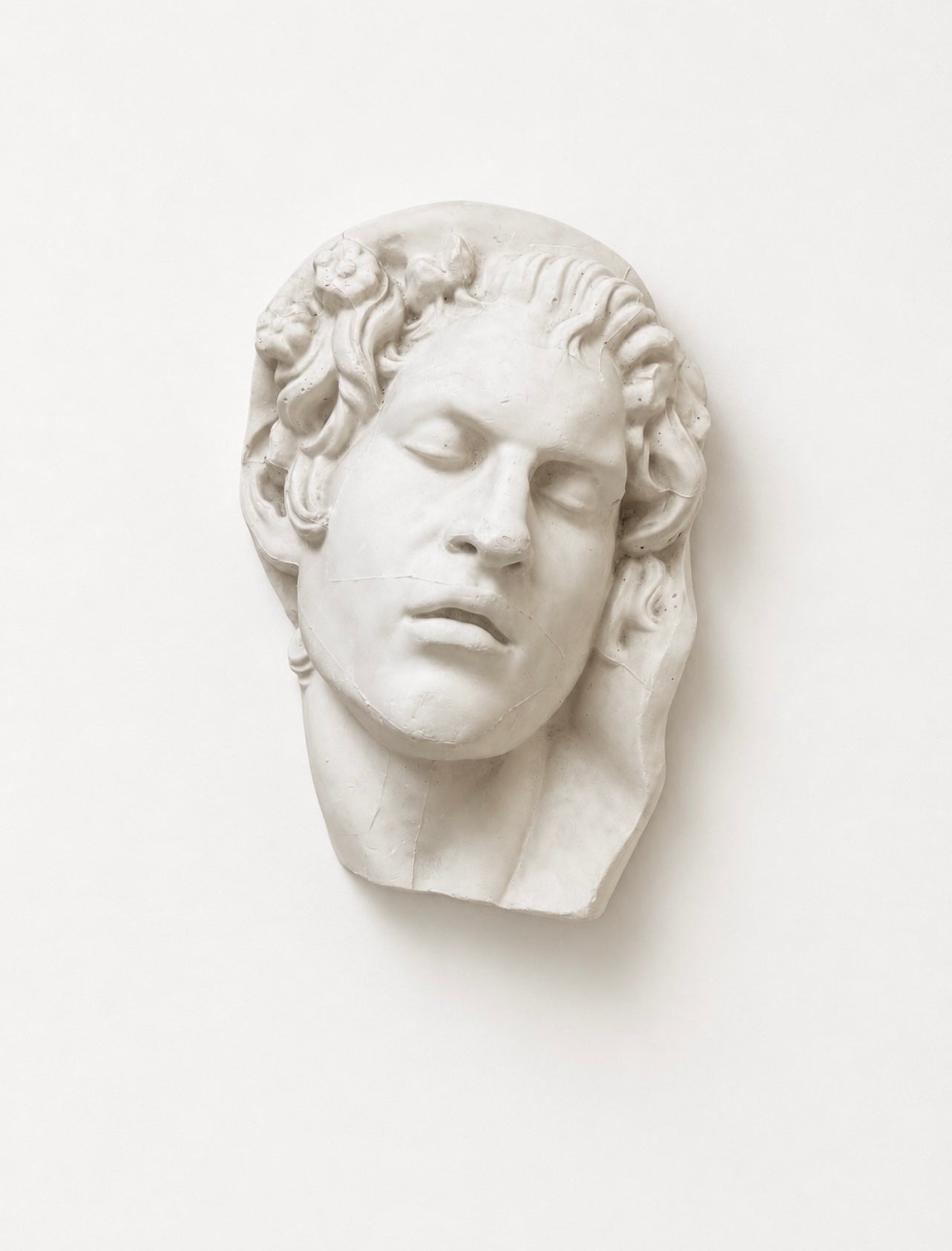 Barberini Faun Plaster Head Signed C. Smith