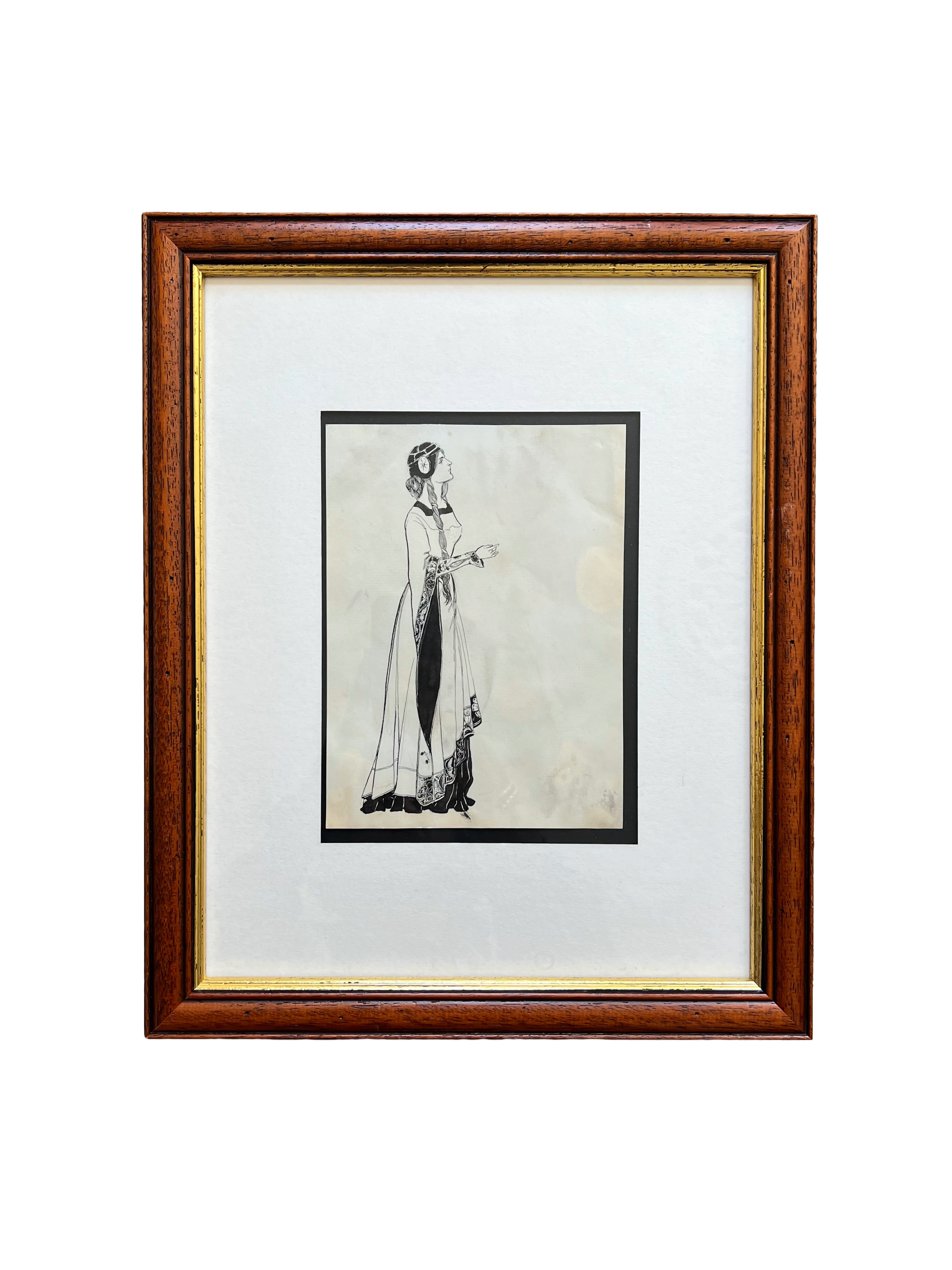 Dorothy Beresford Kerr Pen & Ink Drawing “The Lady Of Shallot”