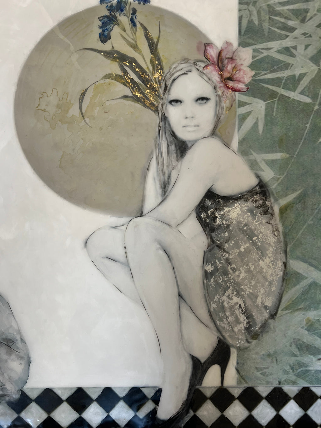 Laura Bofill “Companero de Vida” Mixed Media Painting