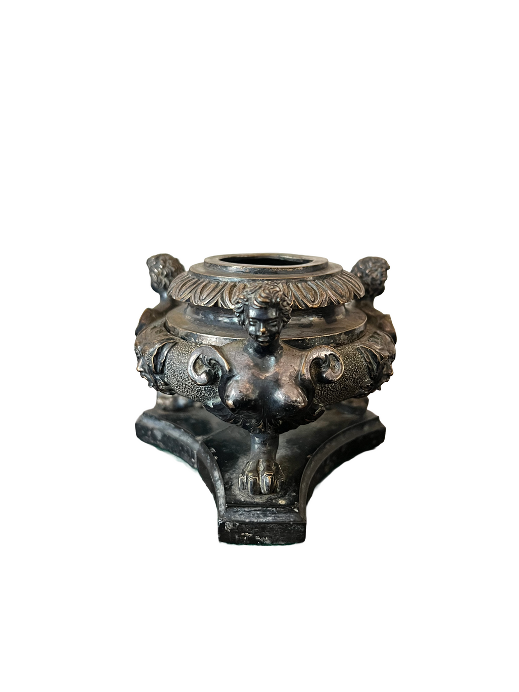 18th Century Grand Tour Silver Plated Bronze Inkwell