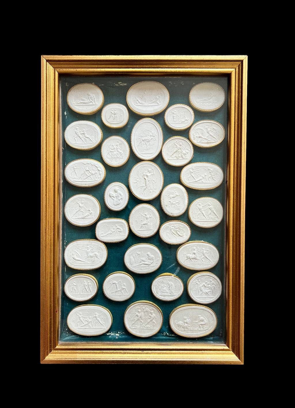 A Large Collection Of Early 19th Century Plaster Intaglios By Antonio Odell