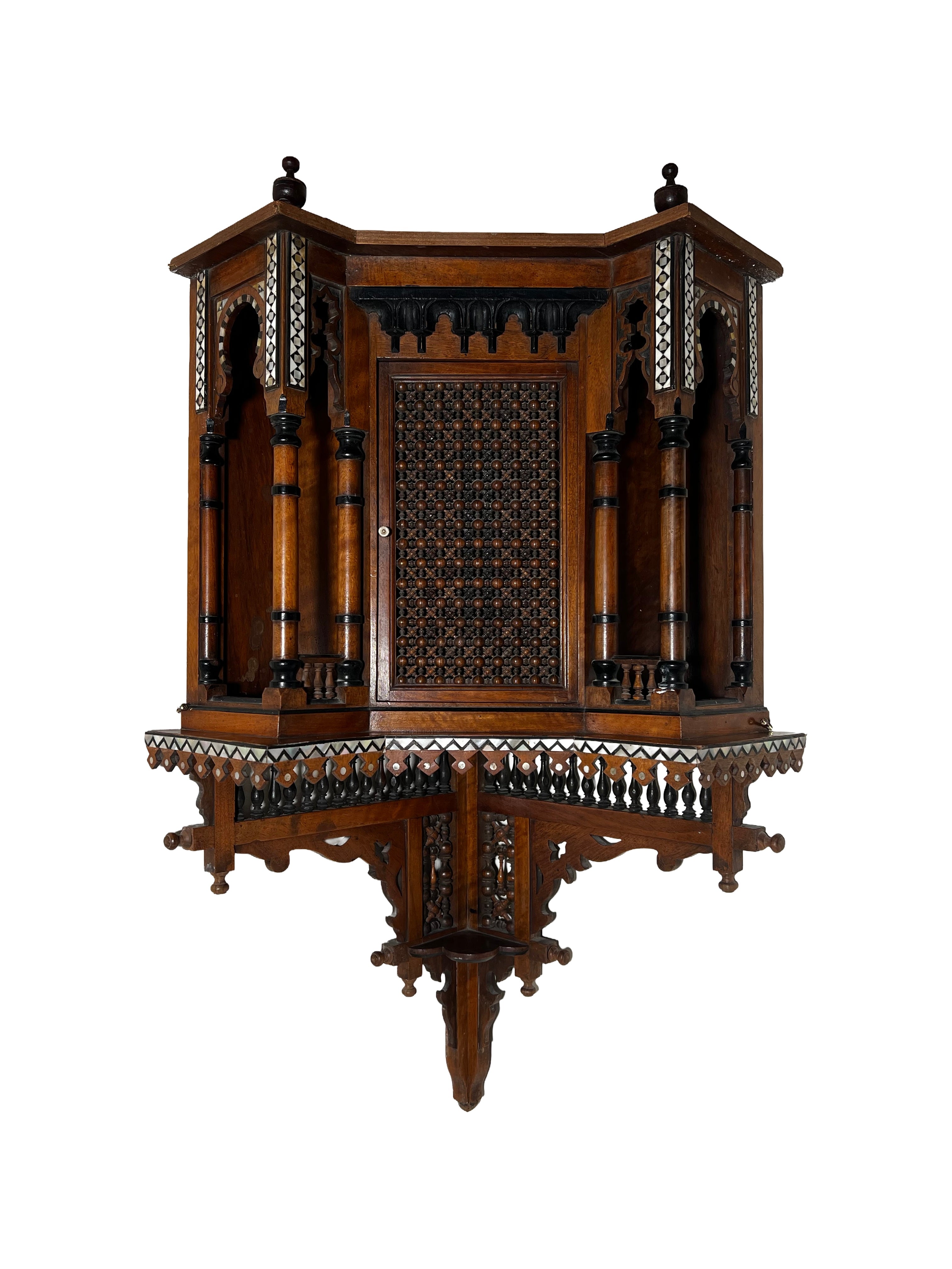19th Century Moorish Revival Corner Cabinet