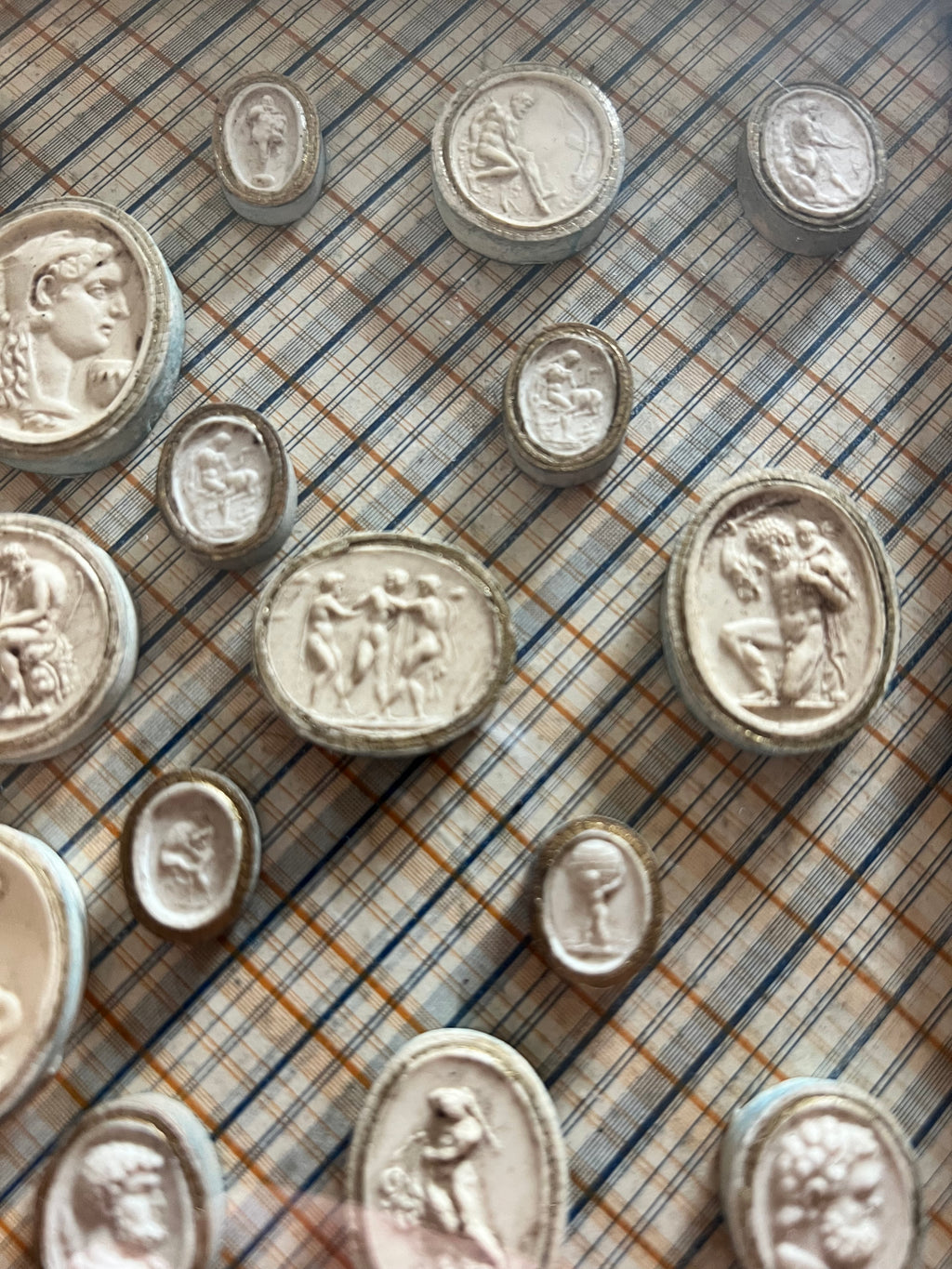 Antique 18th Century Plaster Intaglio Seals By James Tassie Grand Tour C. 1750