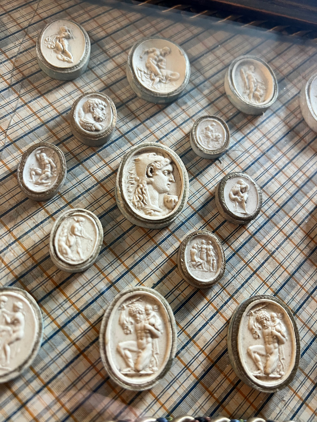 Antique 18th Century Plaster Intaglio Seals By James Tassie Grand Tour C. 1750