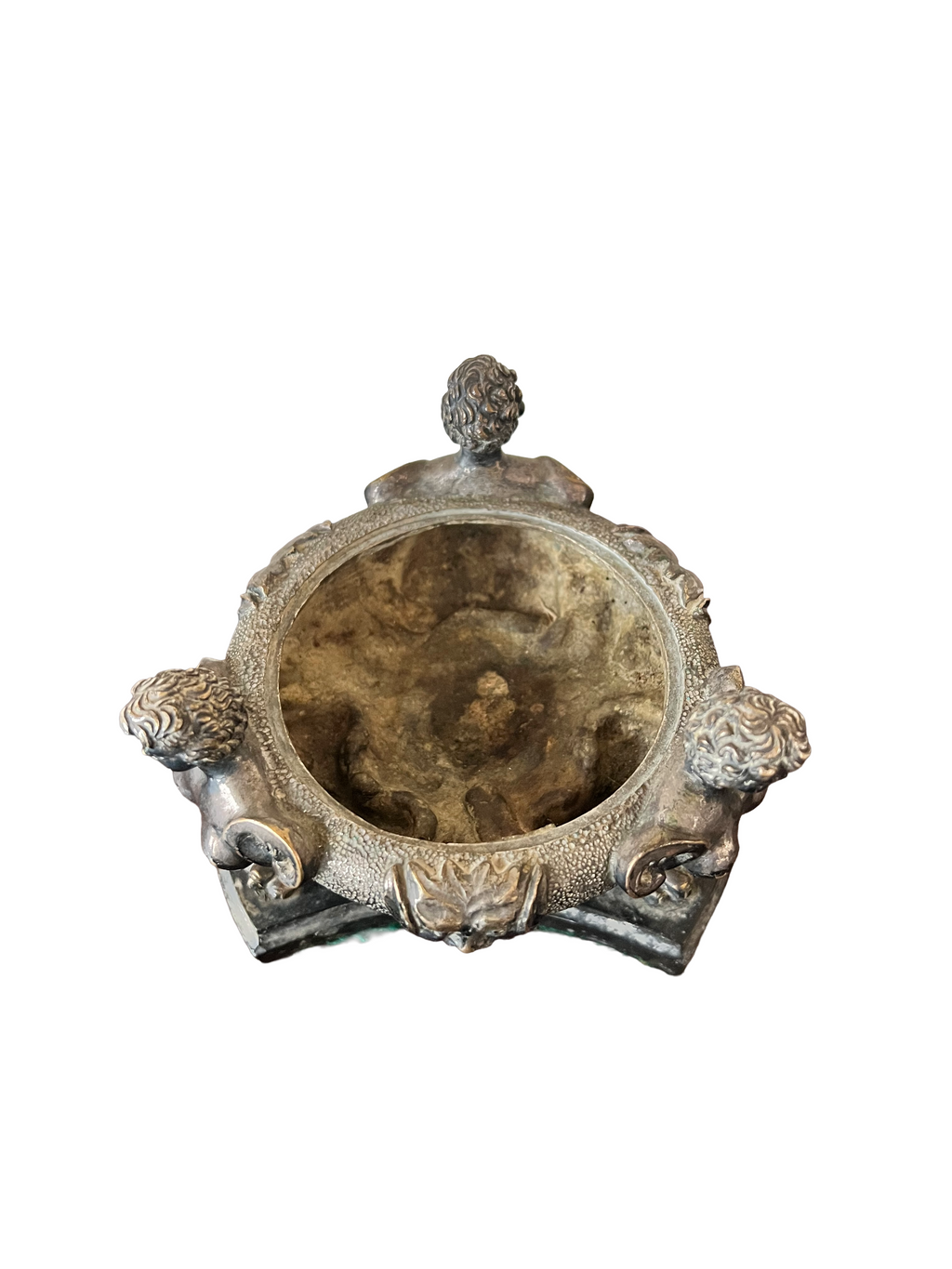 18th Century Grand Tour Silver Plated Bronze Inkwell