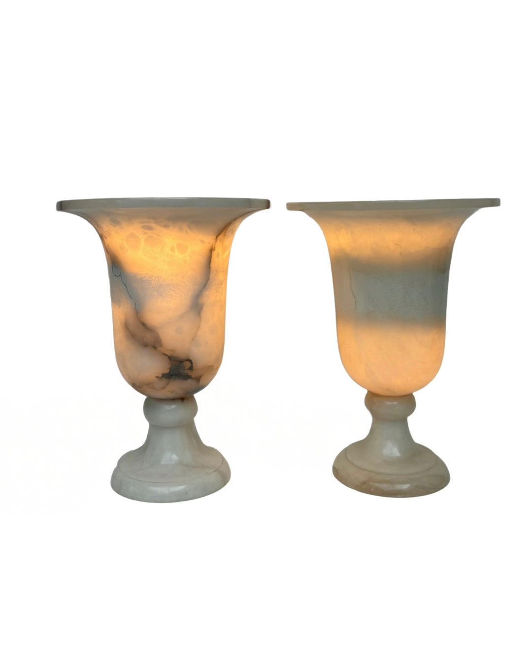Pair Of Alabaster Urn Lamps