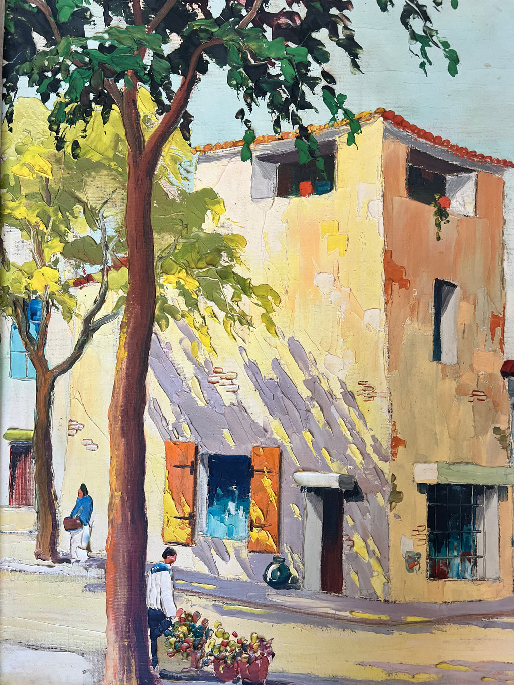 Cecil Rochfort D'Oyly-John Oil Painting On Canvas Of A Mediterranean Scene