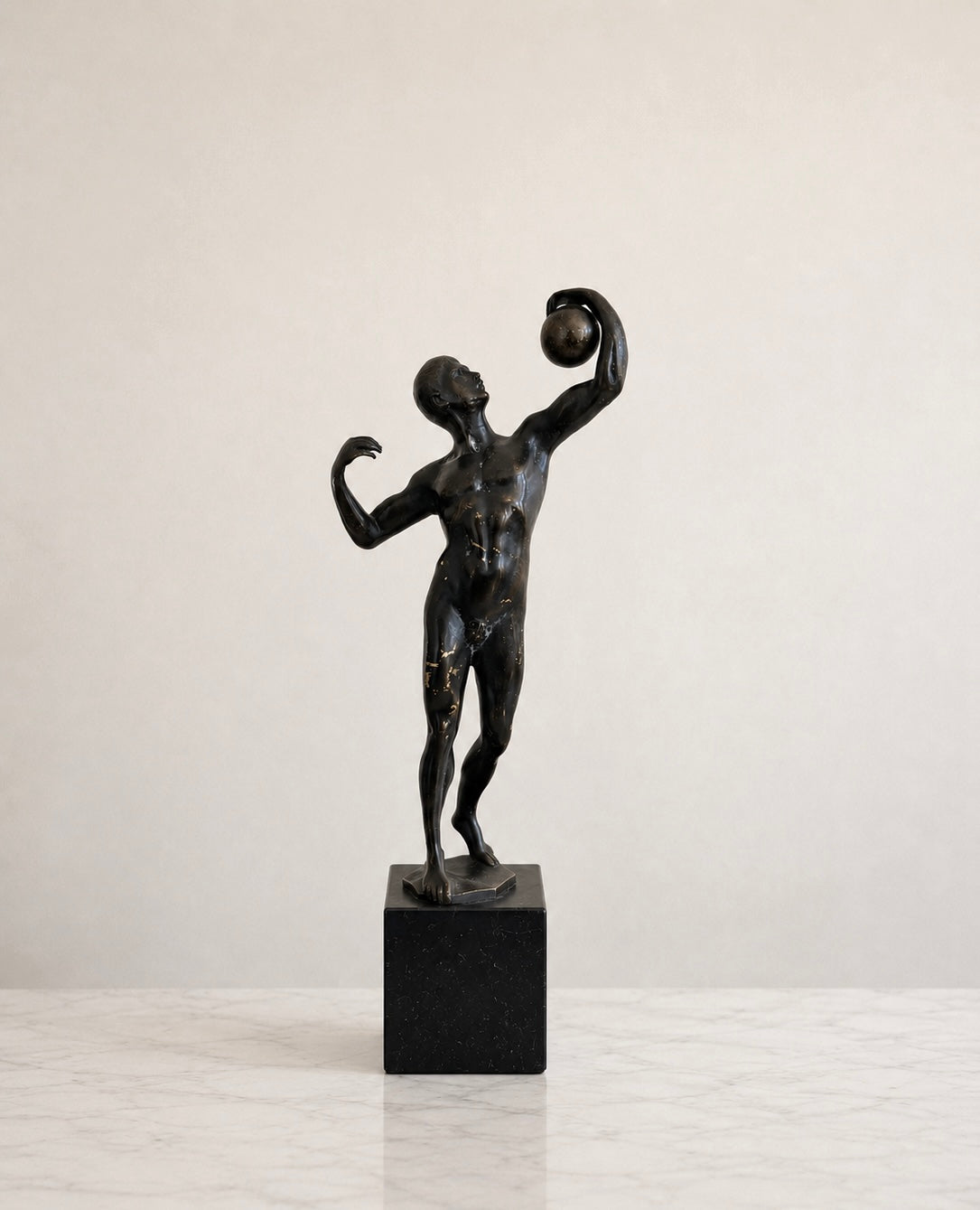 Alfred Moret Bronze Sculpture Of A Athlete