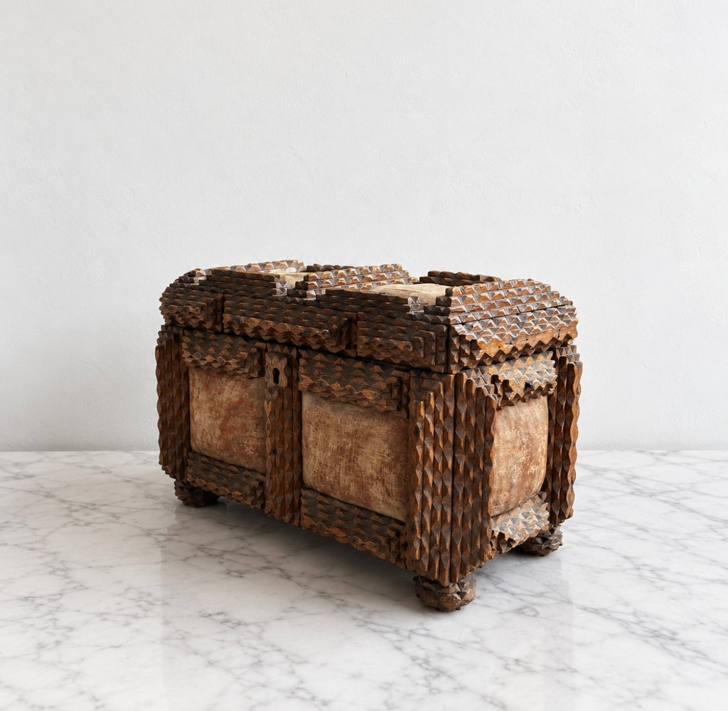 Late 19th Century Tramp Art Box