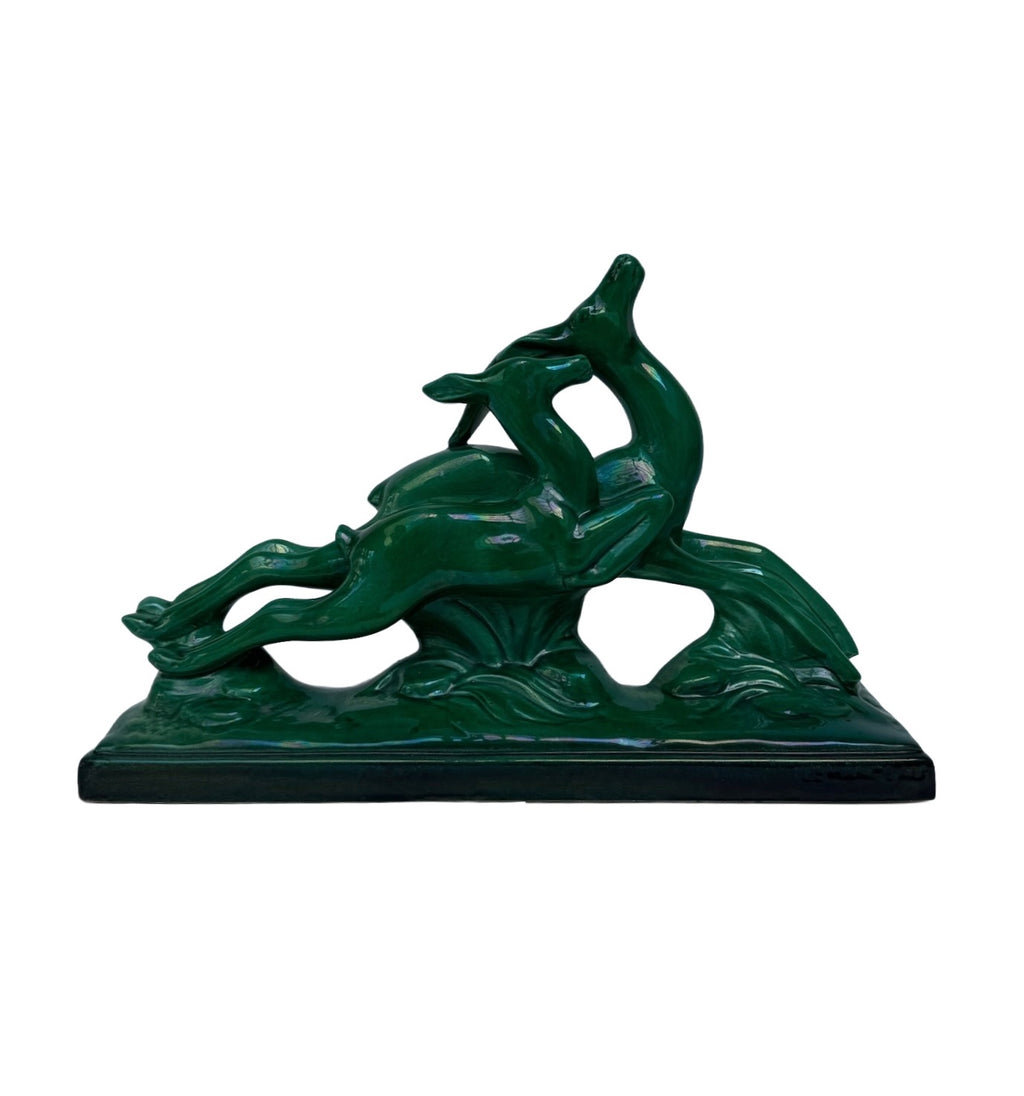 Biche Ceramic Group (Gazelles) by Charles Lemanceau