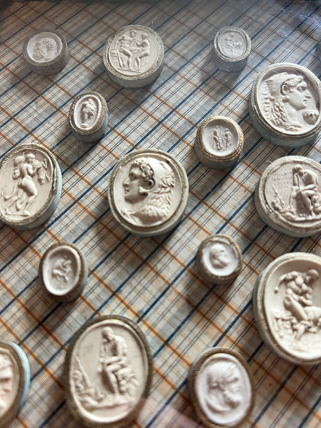 Antique 18th Century Plaster Intaglio Seals By James Tassie Grand Tour C. 1750