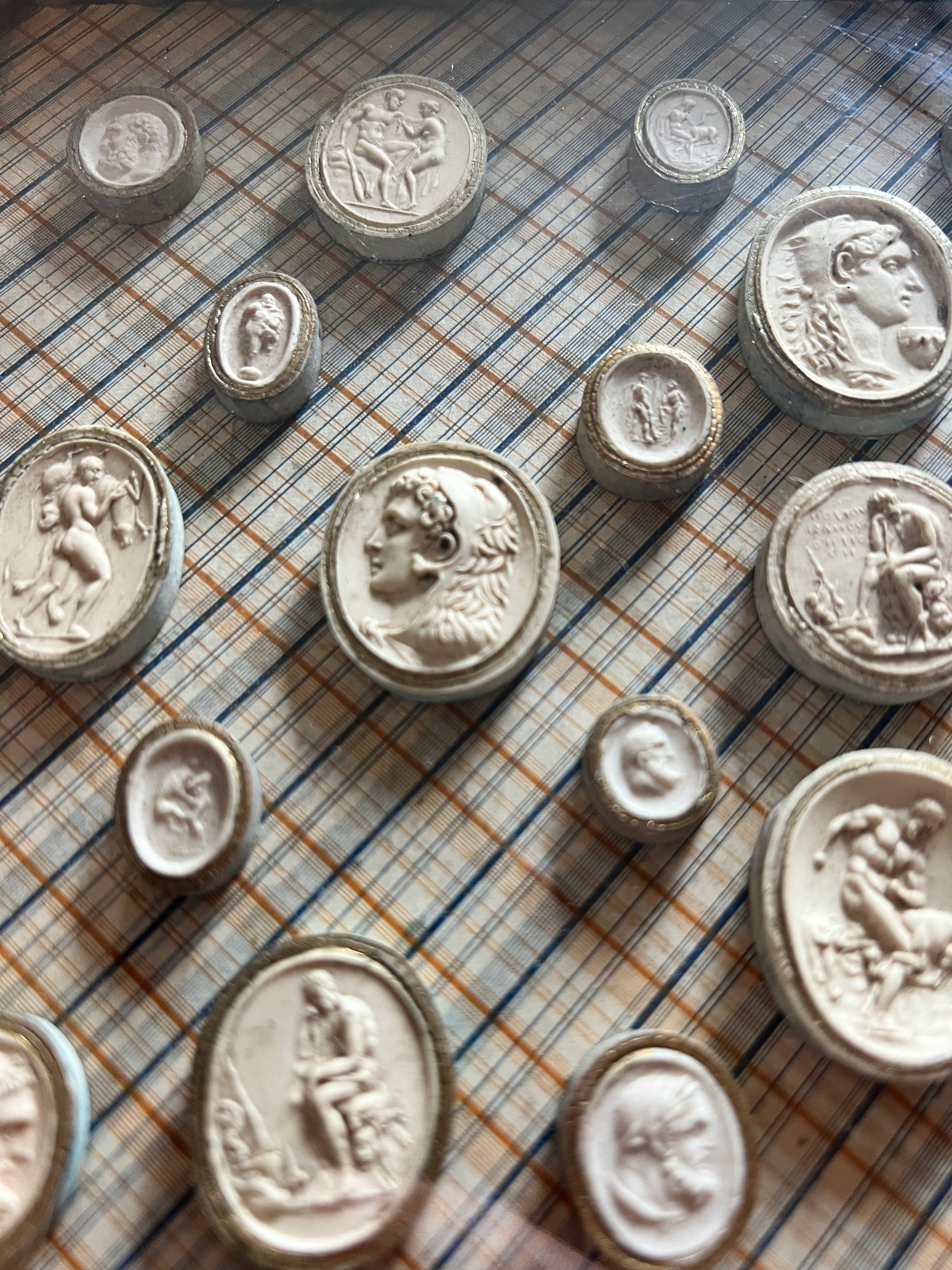 Antique 18th Century Plaster Intaglio Seals By James Tassie Grand Tour C. 1750
