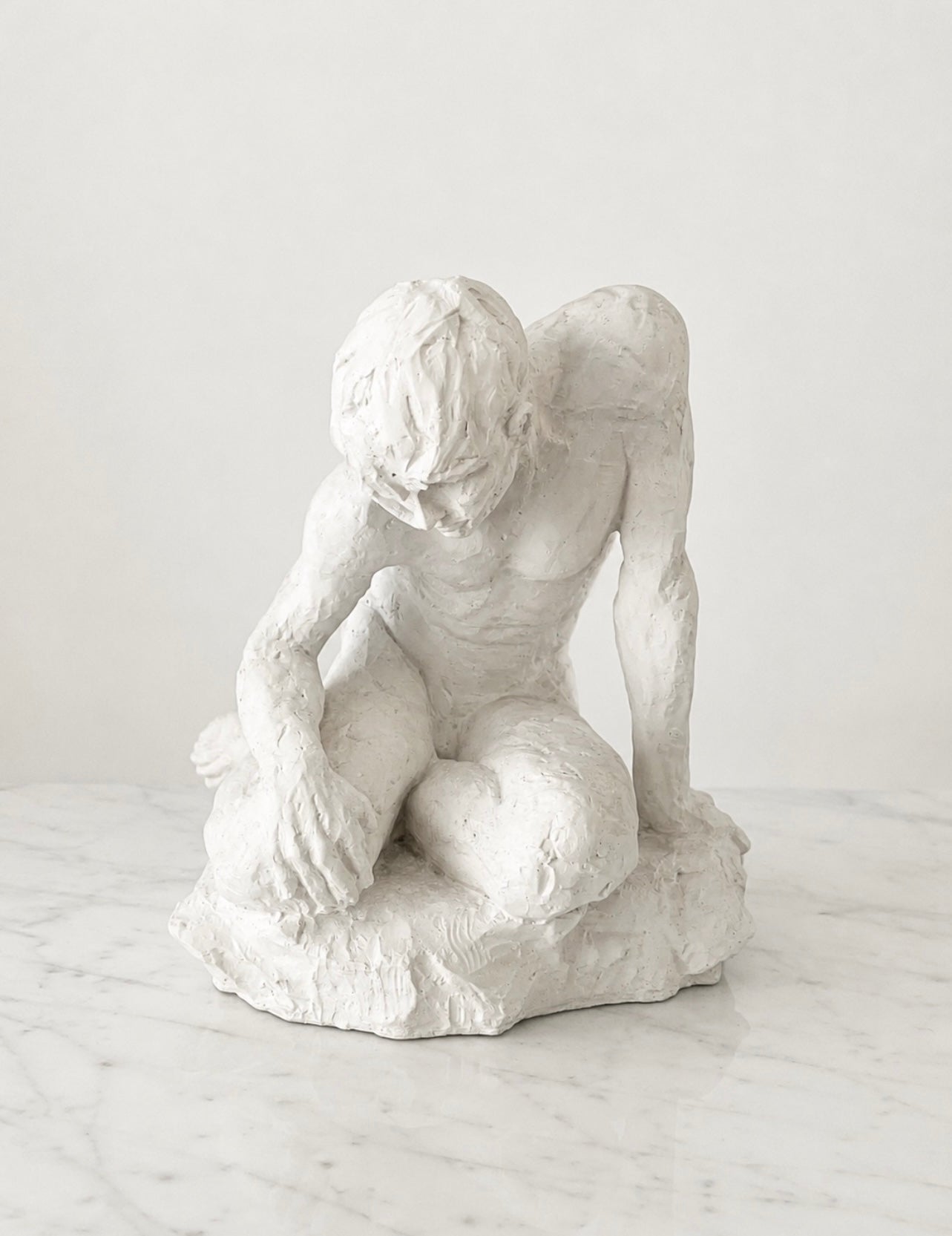 Sara Myers “Narcissus” Plaster Figurative Sculpture