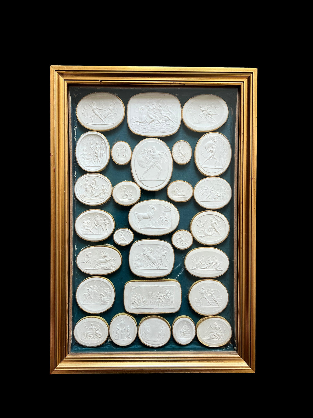 A Large Collection Of Early 19th Century Plaster Intaglios By Antonio Odell