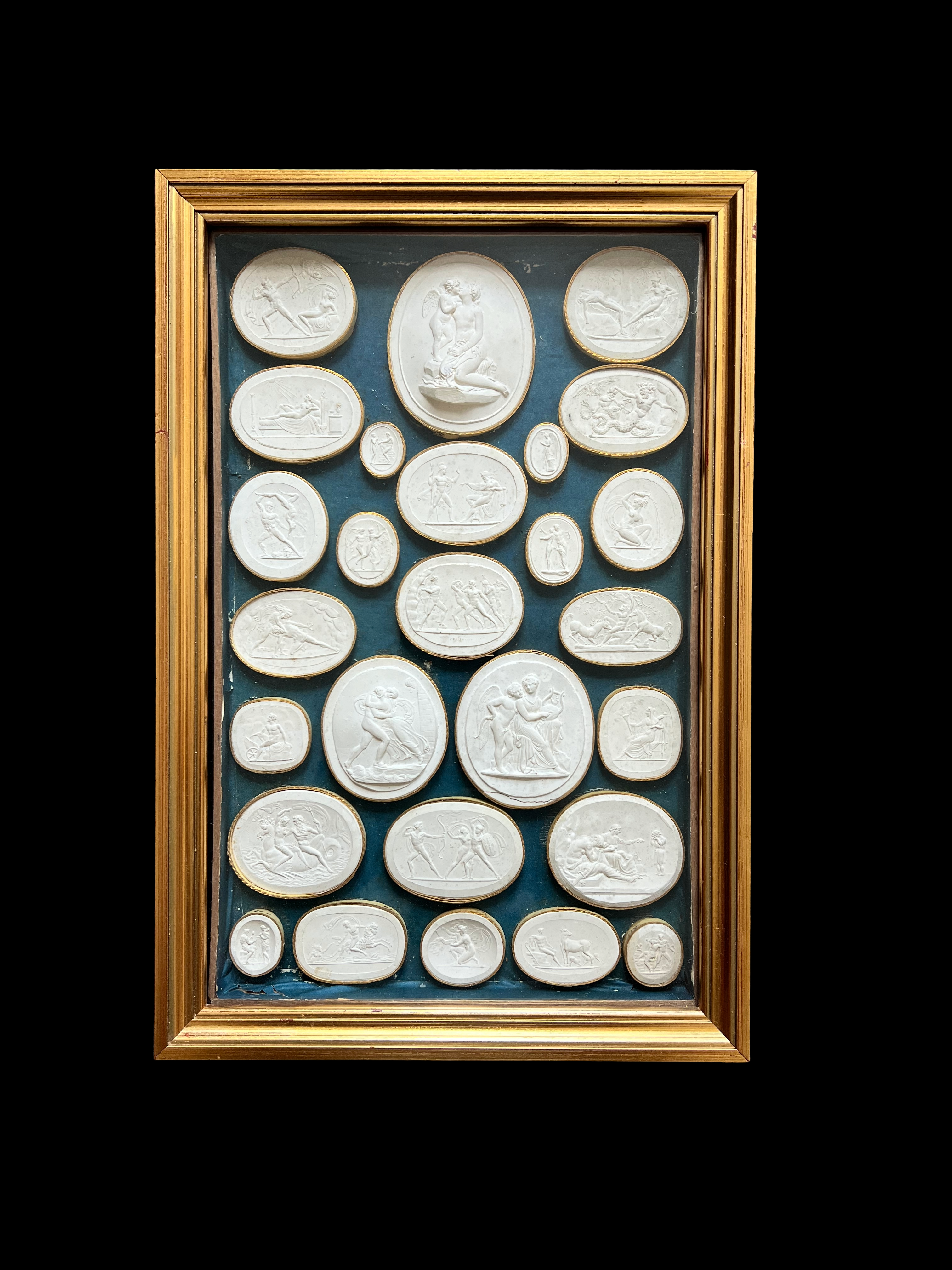 A Large Collection Of Early 19th Century Plaster Intaglios By Antonio Odell