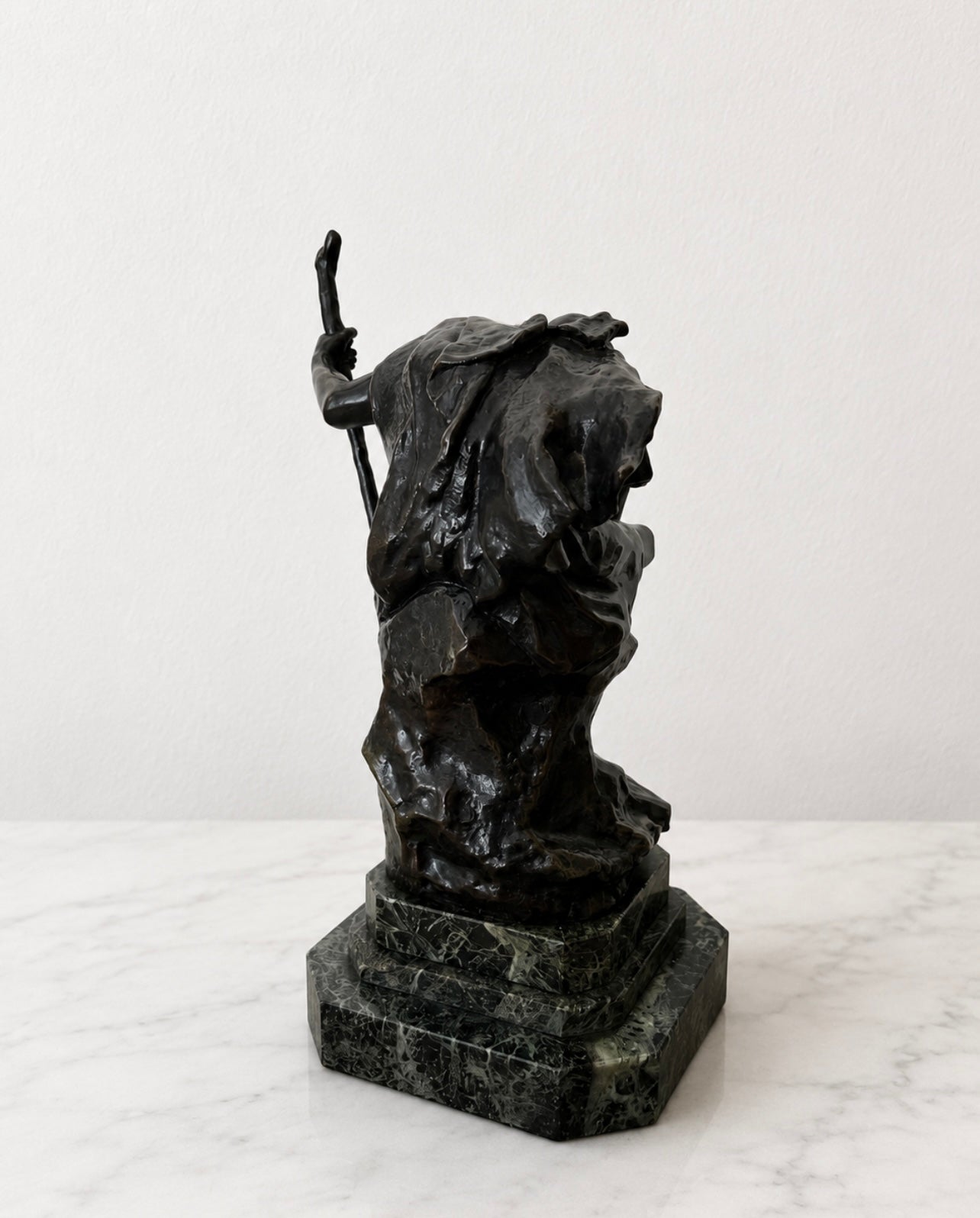 Oedipus Meditating Bronze Sculpture By Henri Daniel Contenot