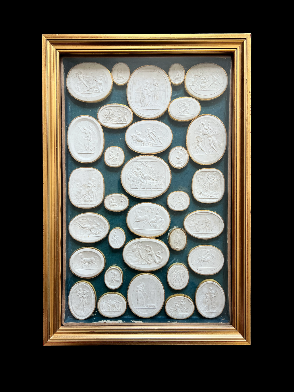 A Large Collection Of Early 19th Century Plaster Intaglios By Antonio Odell
