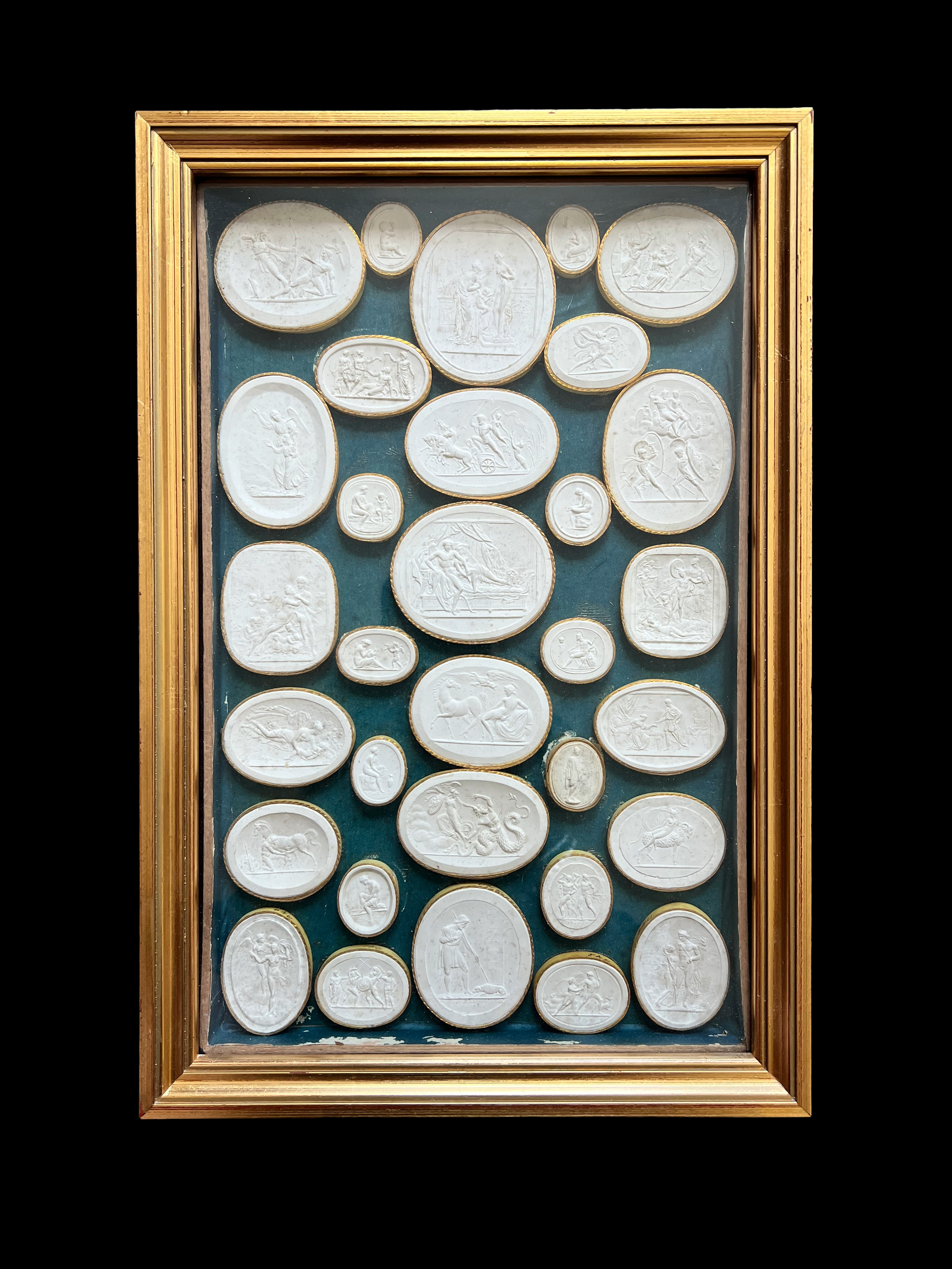 A Large Collection Of Early 19th Century Plaster Intaglios By Antonio Odell