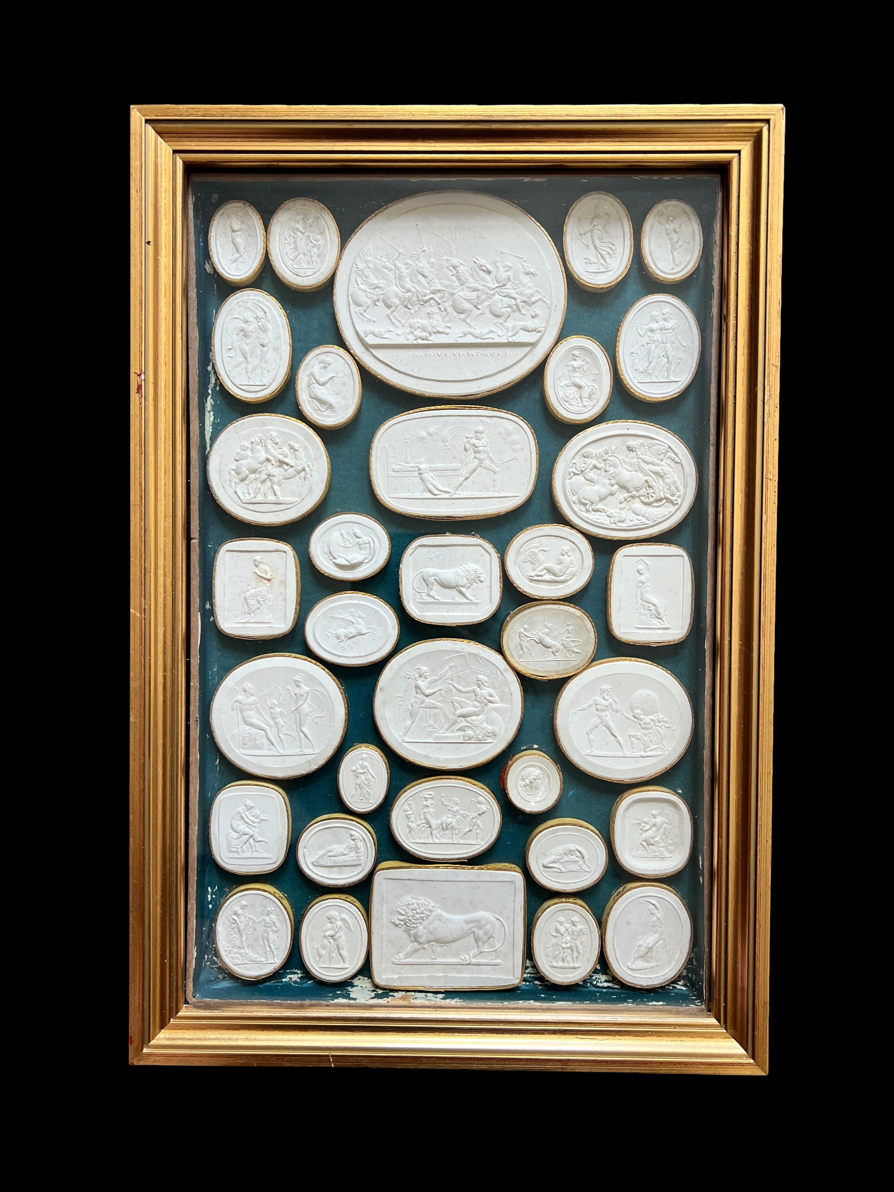 A Large Collection Of Early 19th Century Plaster Intaglios By Antonio Odell