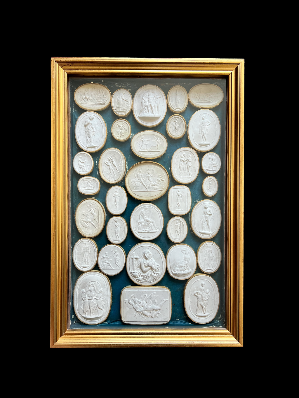 A Large Collection Of Early 19th Century Plaster Intaglios By Antonio Odell