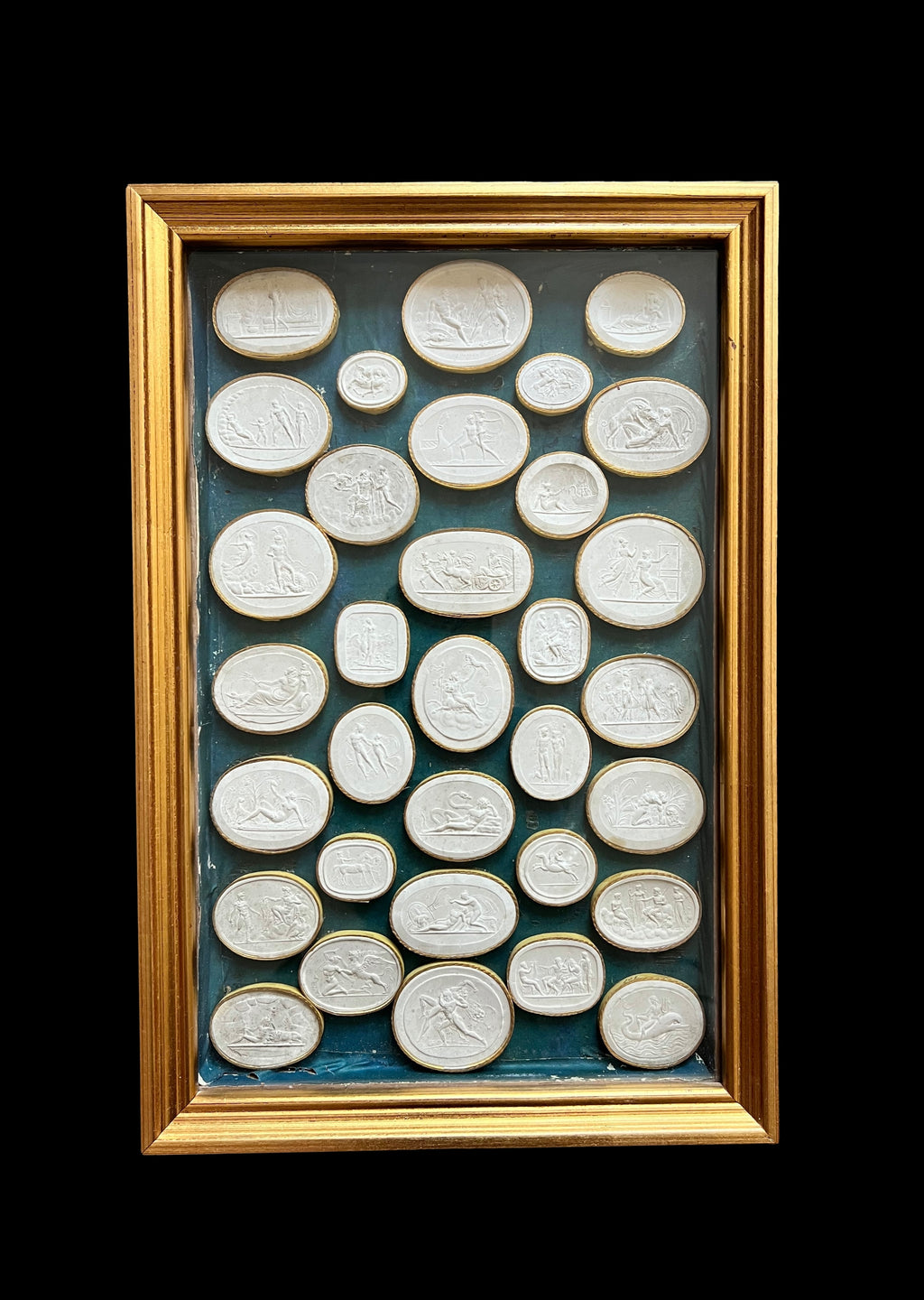 A Large Collection Of Early 19th Century Plaster Intaglios By Antonio Odell