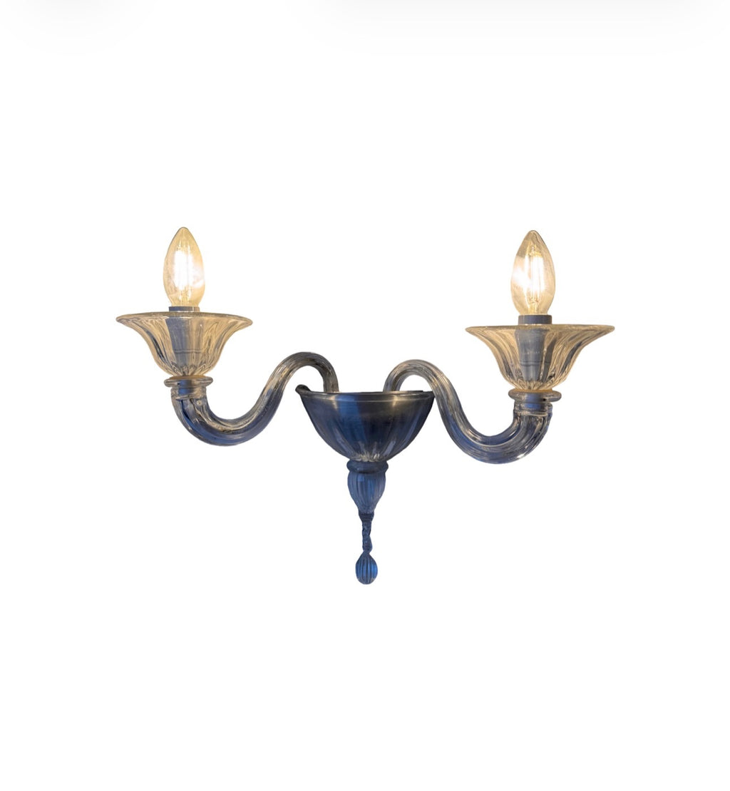 Murano Chandelier & Matching Wall Sconce Set (x4)