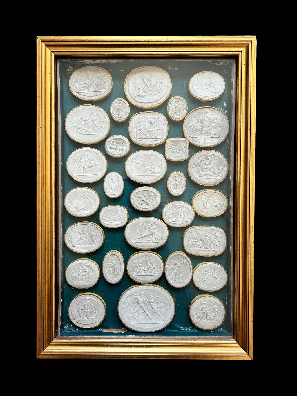 A Large Collection Of Early 19th Century Plaster Intaglios By Antonio Odell