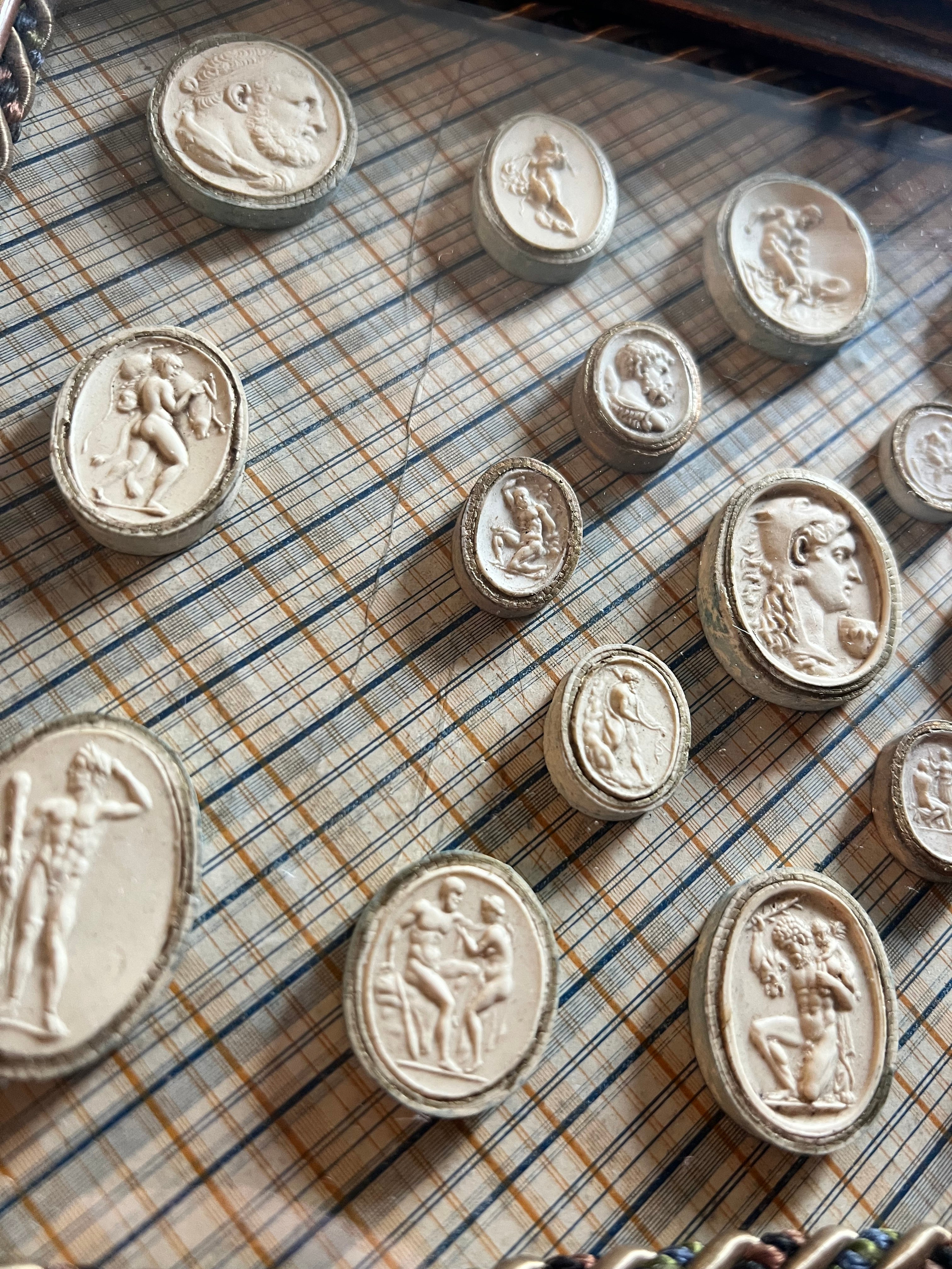 Antique 18th Century Plaster Intaglio Seals By James Tassie Grand Tour C. 1750