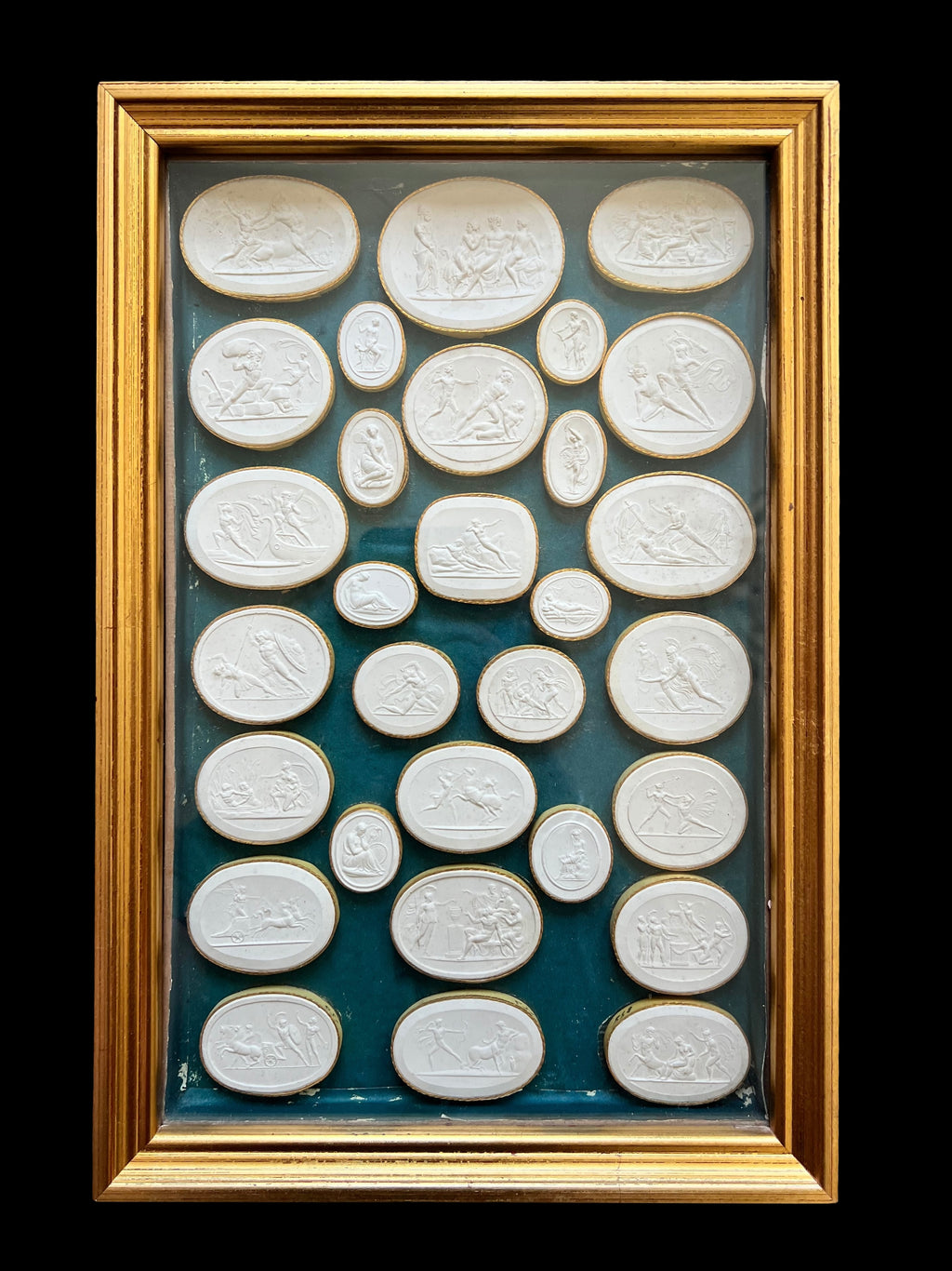 A Large Collection Of Early 19th Century Plaster Intaglios By Antonio Odell
