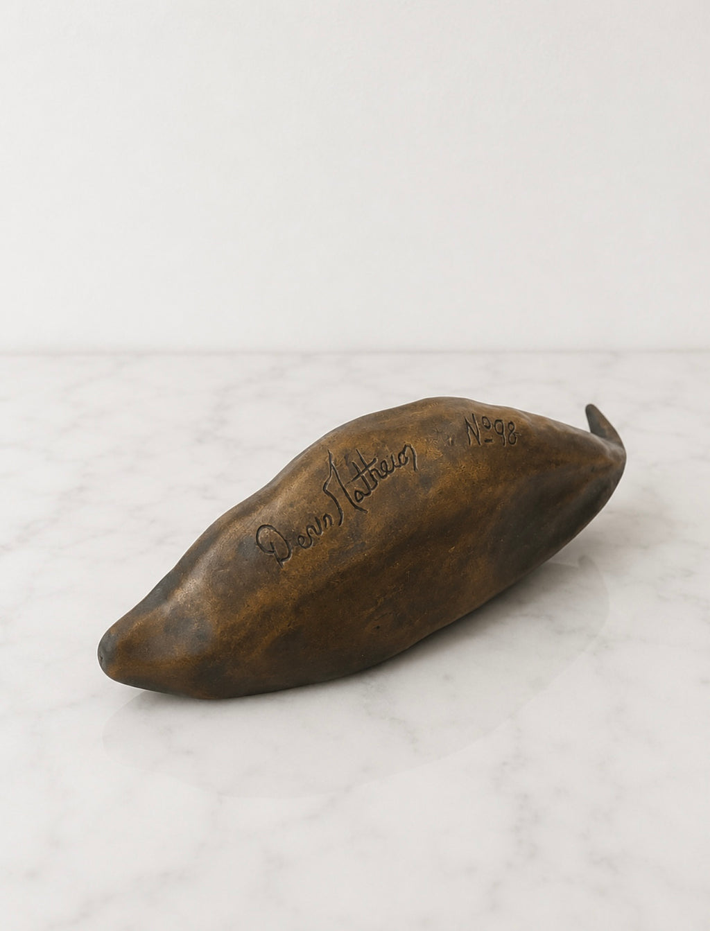 Bronze Leaf Dish By Denis Mathews