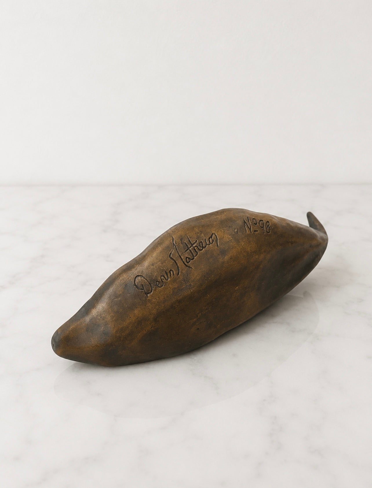 Bronze Leaf Dish By Denis Mathews