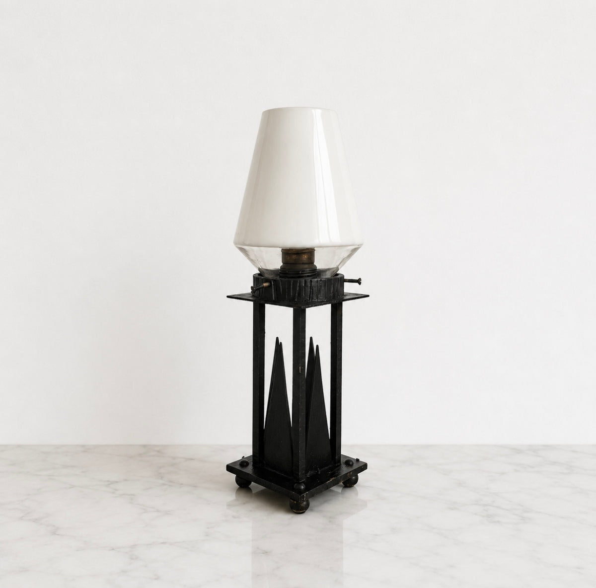 Art Deco Iron Table Lamp, c.1930s